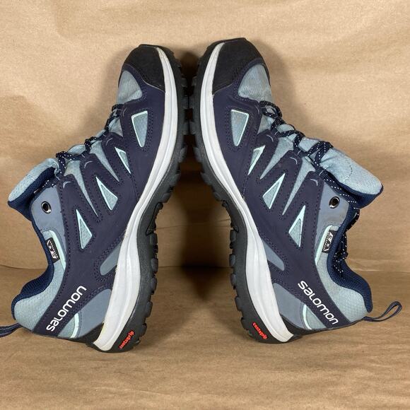 Salomon Women's Size 7.5 Waterproof Contagrip Trail/Athletic Shoes Light Blue - Picture 7 of 11